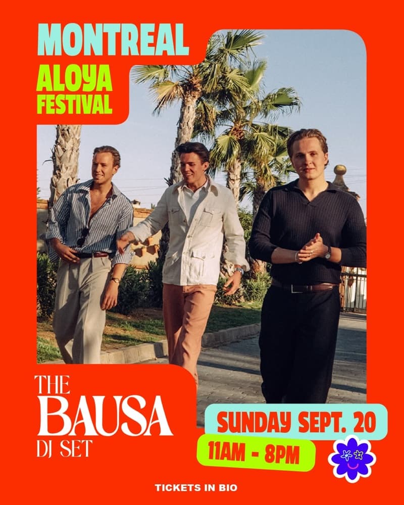 The Bausa DJ set announcement graphic for Aloya Festival